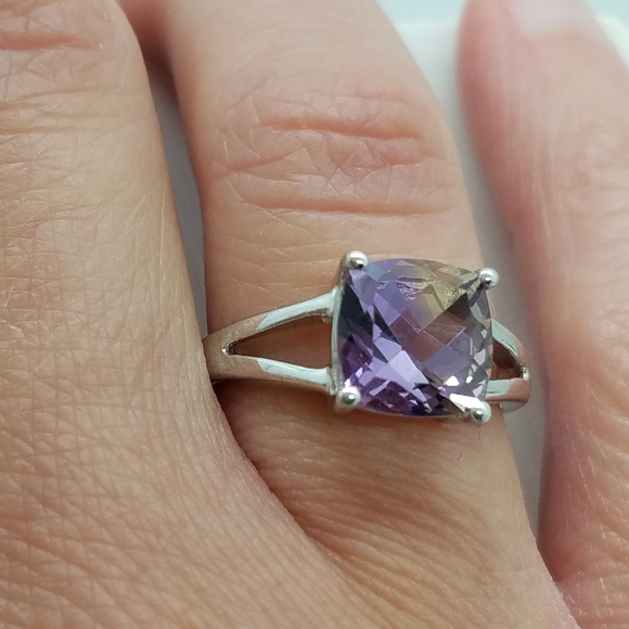 Sz 8 Sterling Silver Ametrine Ring - Picture 2 of 6